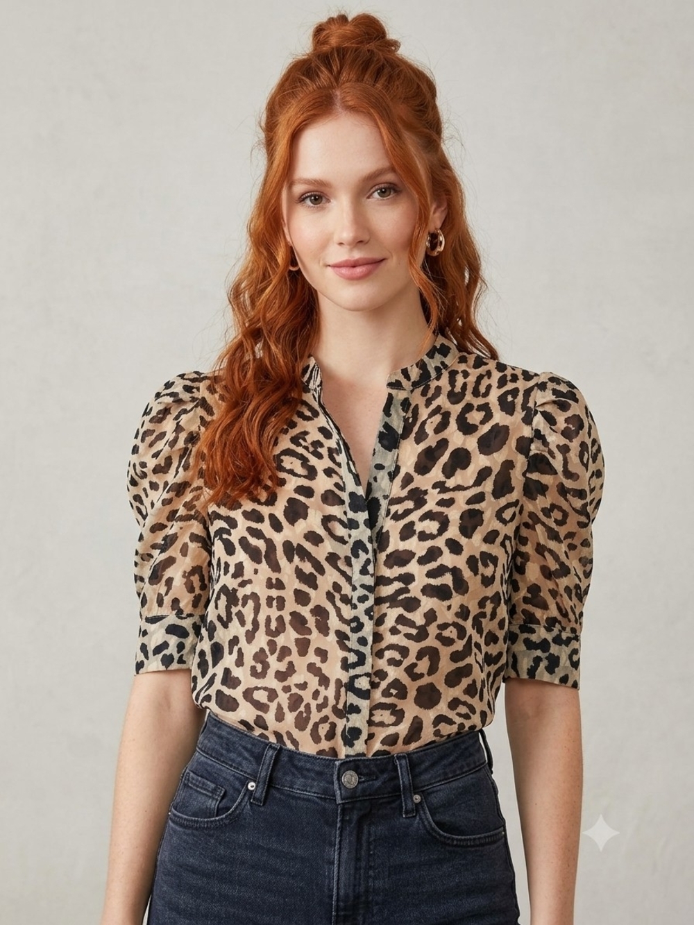 Sugarlips Clare Leopard Devon Blouse